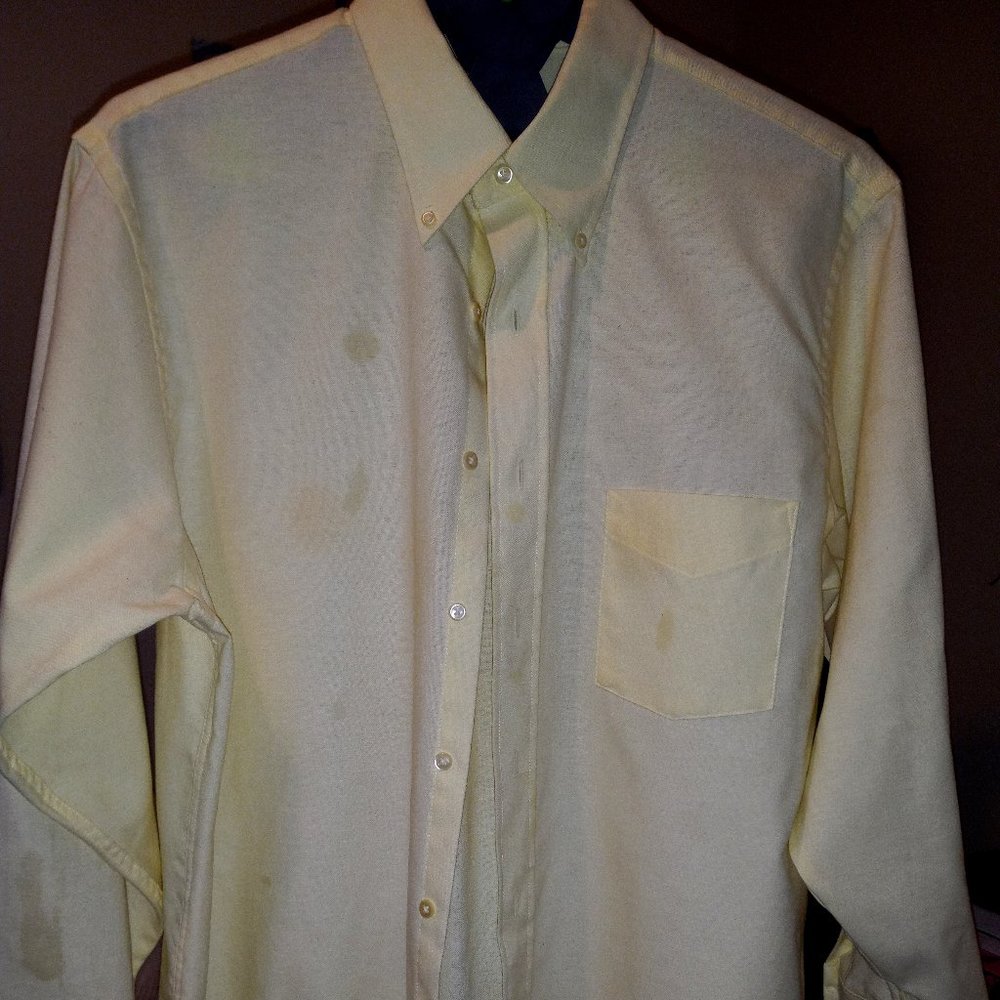 Men's Dover Oxford (Button-Up) Shirt (Light Yellow) XL